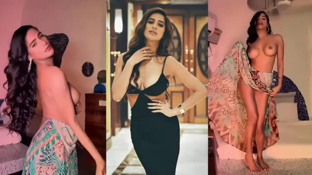 Busty model Poonam Pandey gets naked and rubs her wet pussy until she cums hard