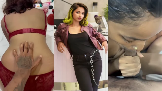 Famous Mallu model Kochu Thresiatj gets nude and blows a big black cock before a rough fucking