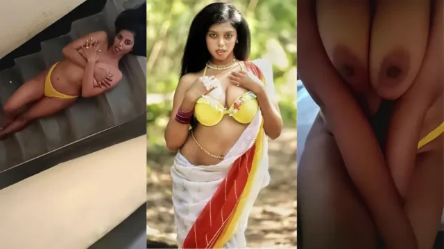 Famous Insta model Swapna Halder gets fully nude on stairs, pressing her huge boobs in a leaked video