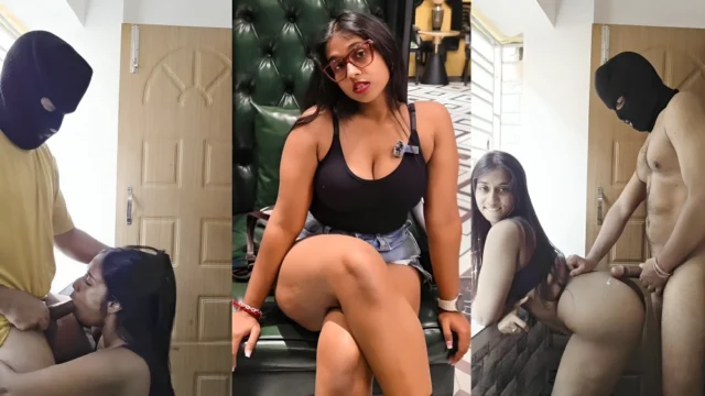 Ipsita Hajra the famous Instagram influencer, gives a sloppy blowjob outdoors before balcony sex