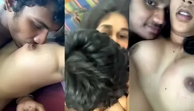 Desi Girlfriend With Huge Boobs Gets Tits Sucked Hard and Nudes