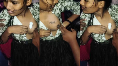 GenZ Nibbi School girl having tattoo on boobs viral new mms