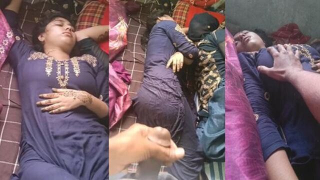 Real Horny Brother Rubbing His Dick On Sleeping Sister Ass Viral Family Sex MMS